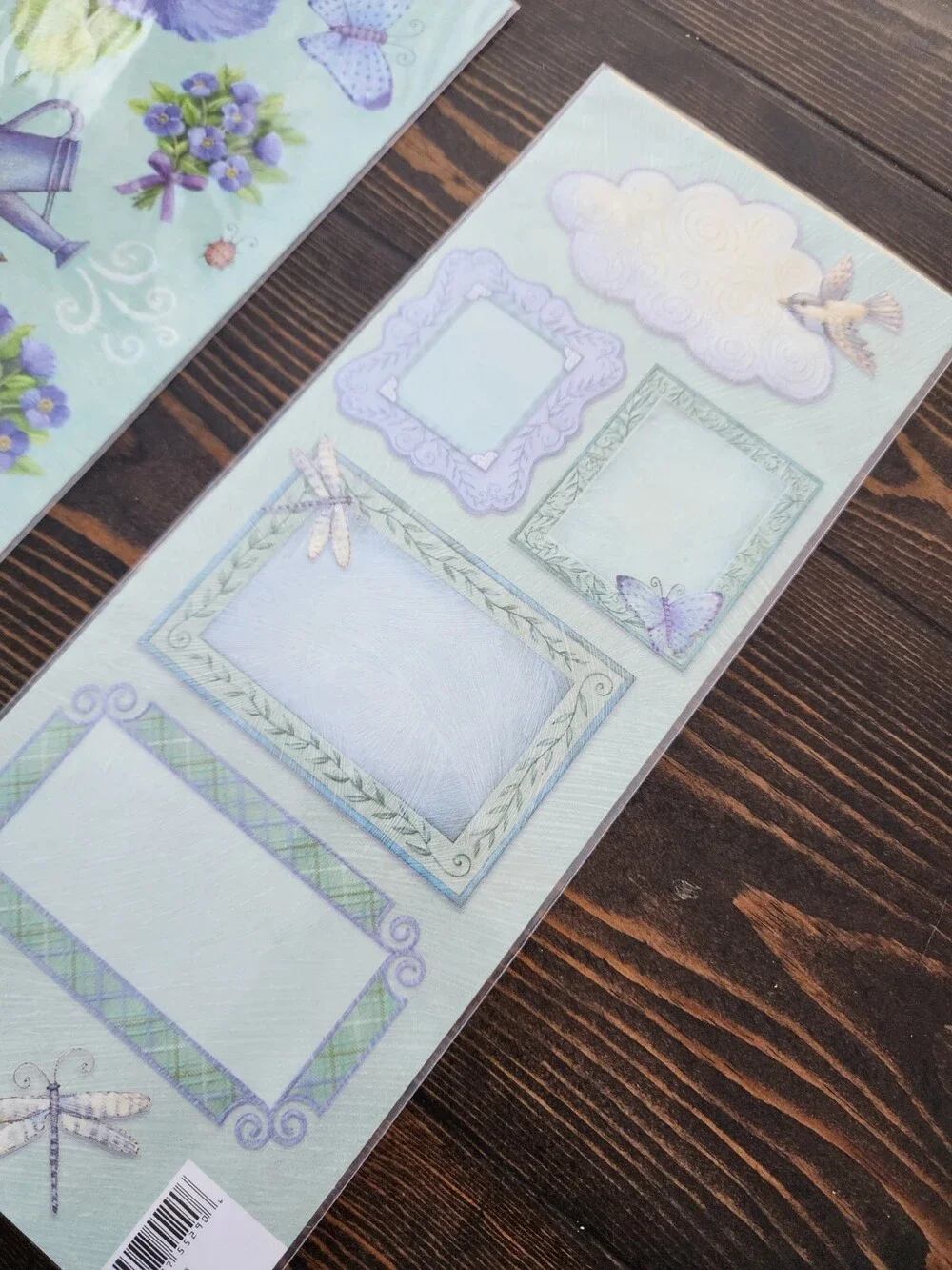 Scrapbooking Stickers Flowers Blue Spring Jumbo Sheets K&Co Lot New Retired #22